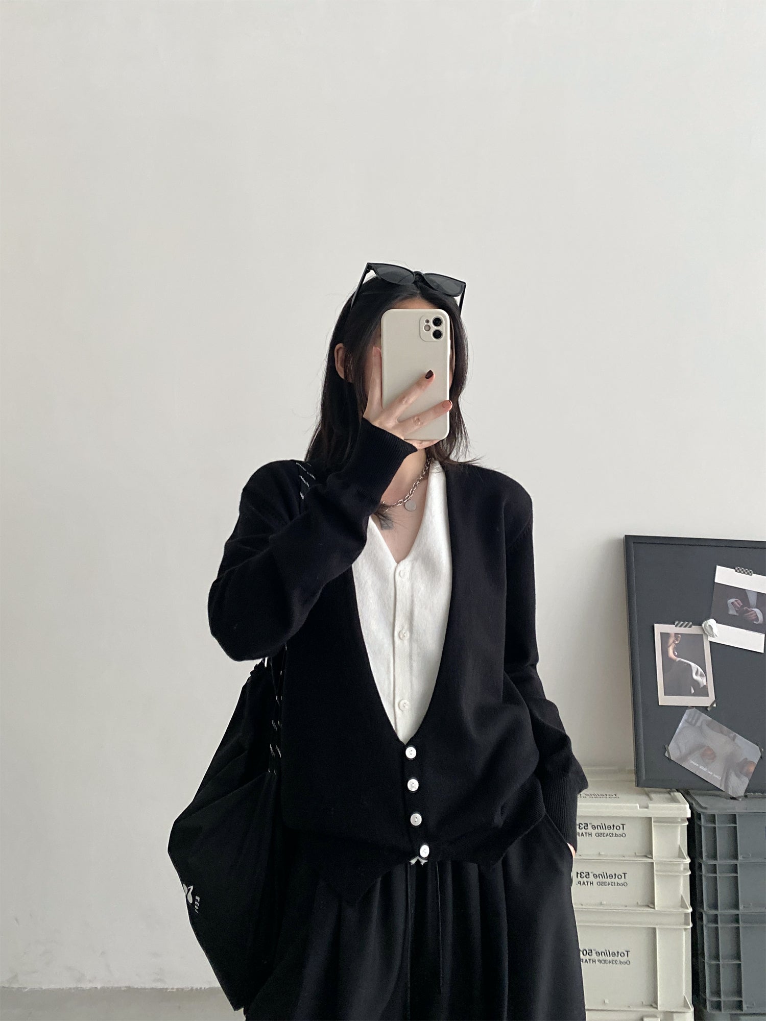 ステッチVネックセーター N623