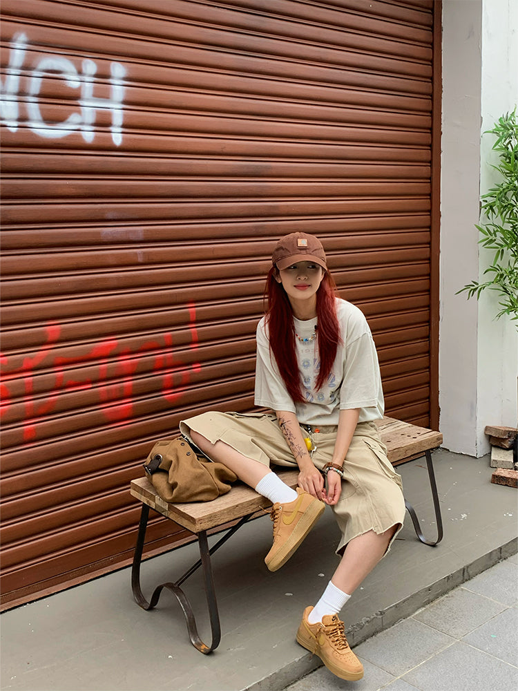 カジュアルプリントTシャツ ユニセックス 半袖 N449