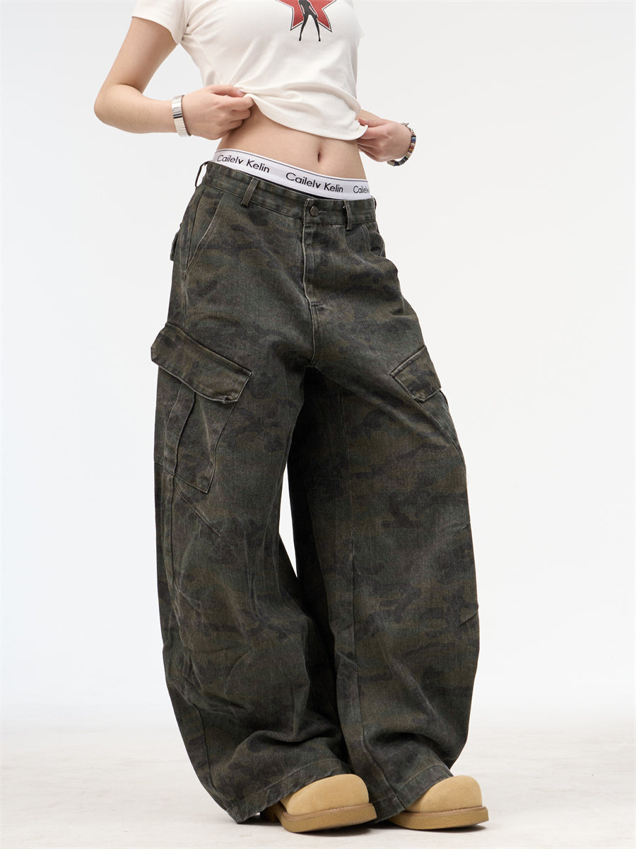 カモフラージュカーゴデニムパンツ N563