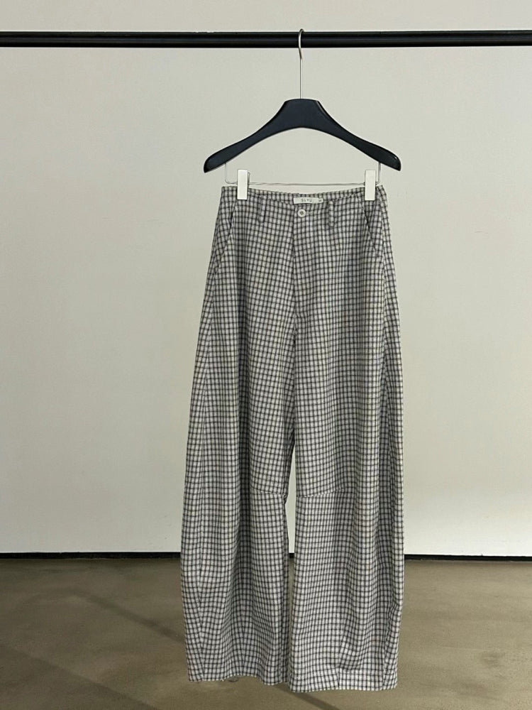 ルーズチェック柄パンツ N467