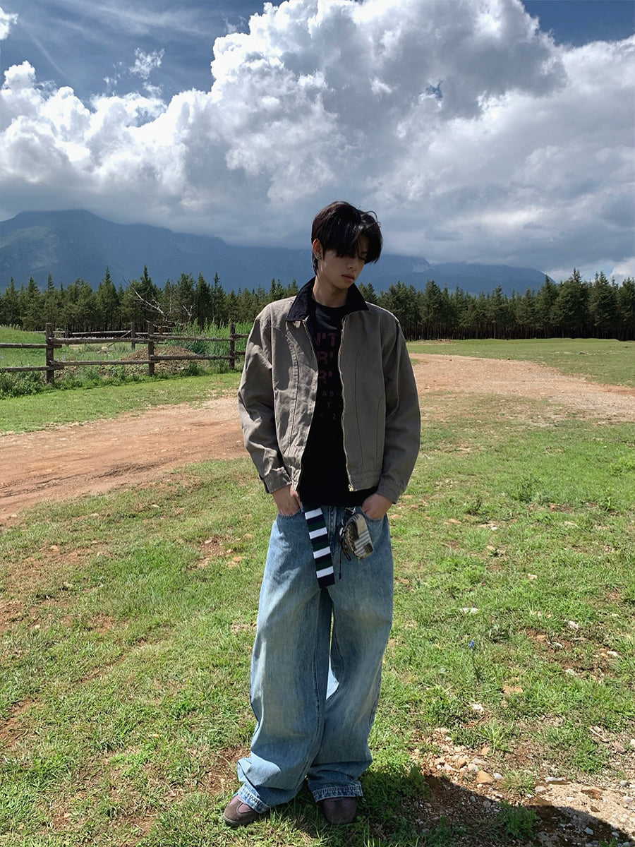 スタンドカラーワークジャケット N549