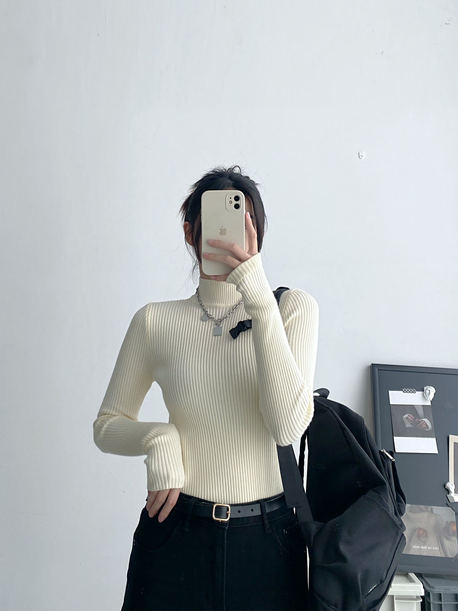 ハーフタートルネックセーター N628