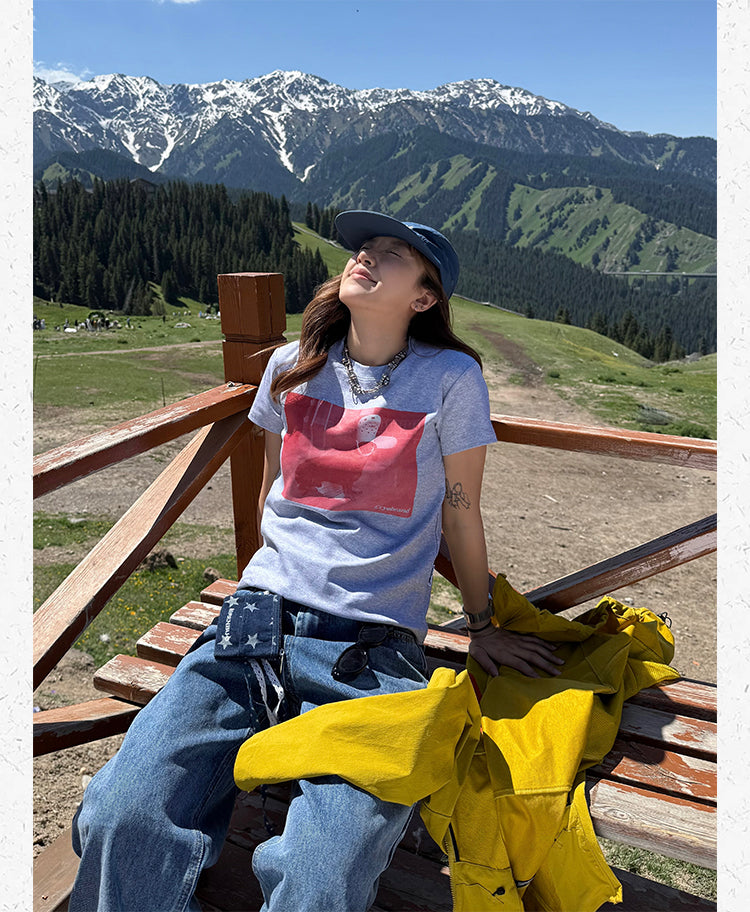 アートプリント グラフィックTシャツ N503