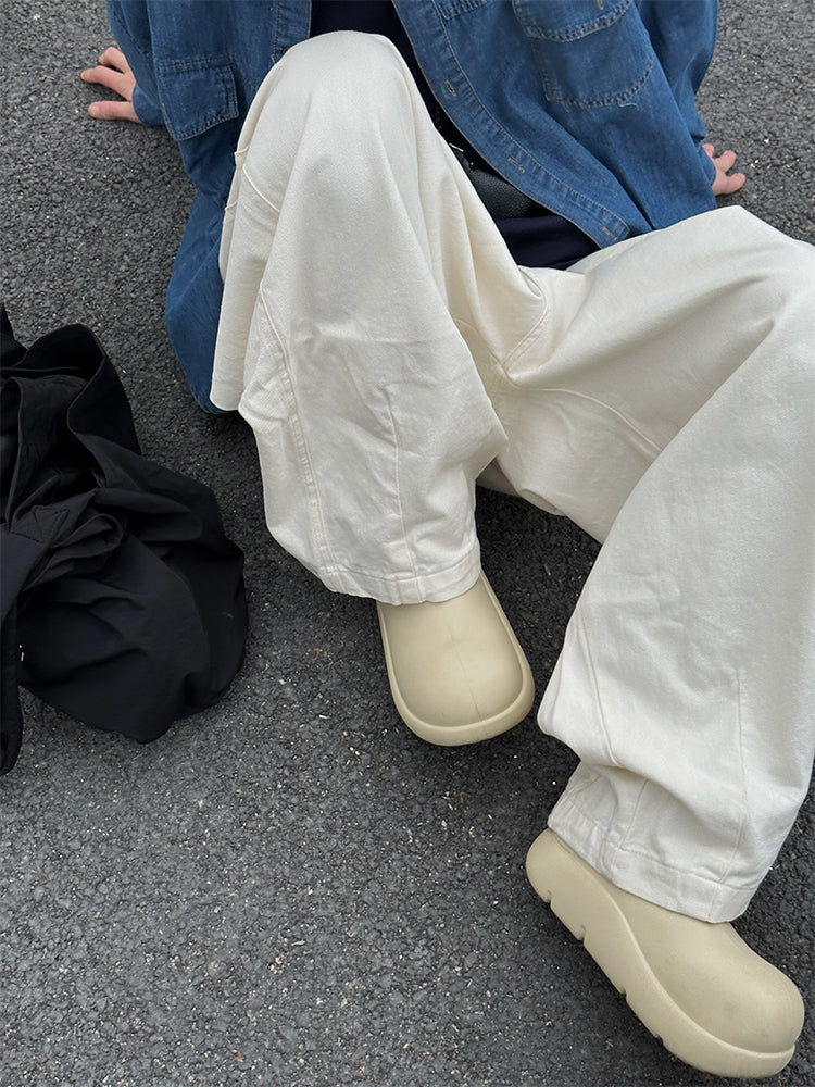 カジュアルワイドコットンパンツ N244