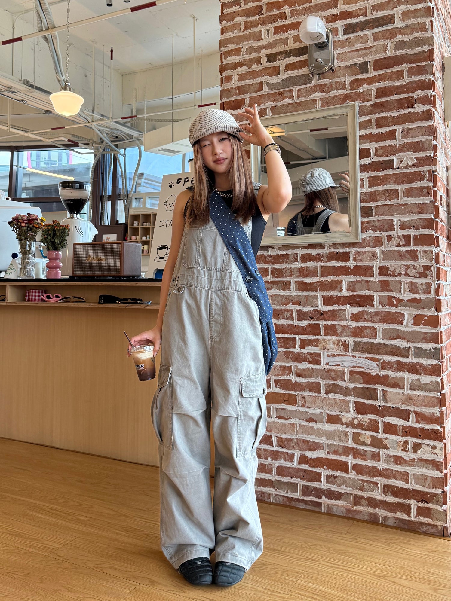 ゆるだぼシルエット カーゴ オーバーオール N583