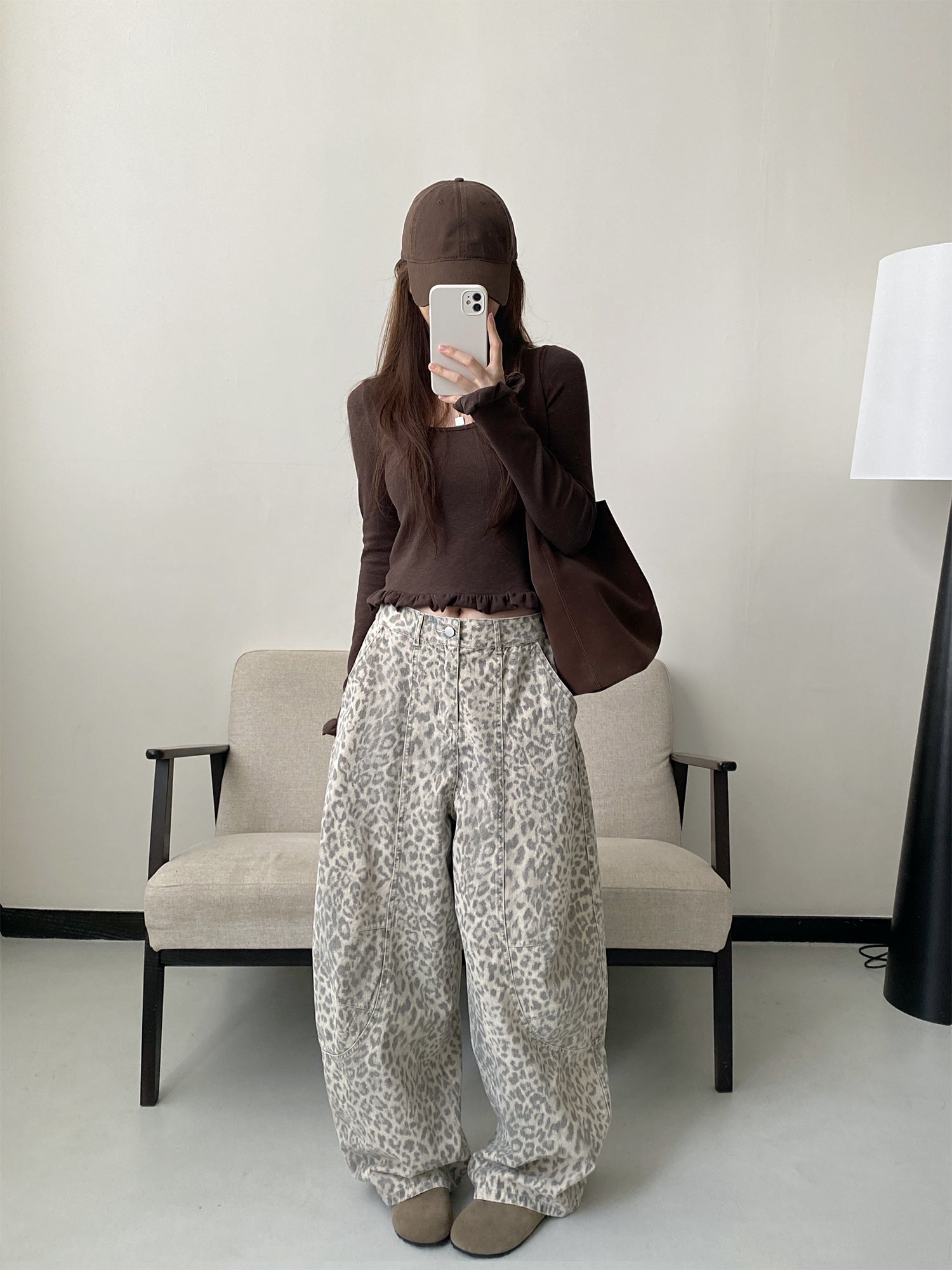 ヒョウ柄ワークパンツ N792