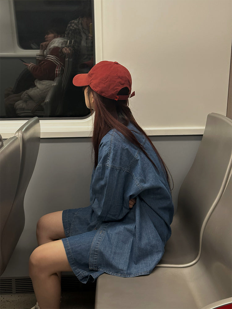 ルーズフィットハーフパンツデニムセットアップ N140