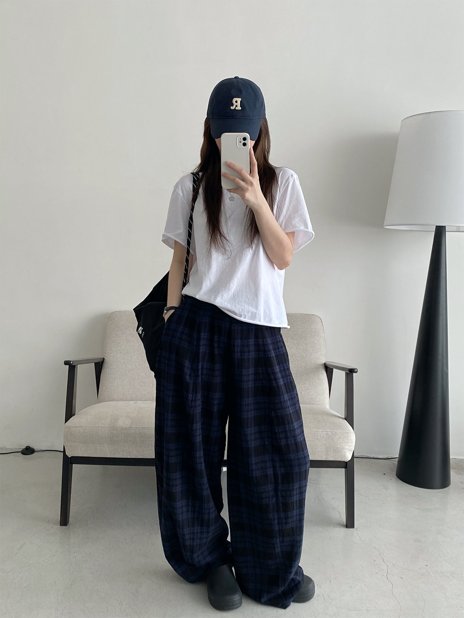 ブラックウォッチ・バルーンワイドパンツ N614