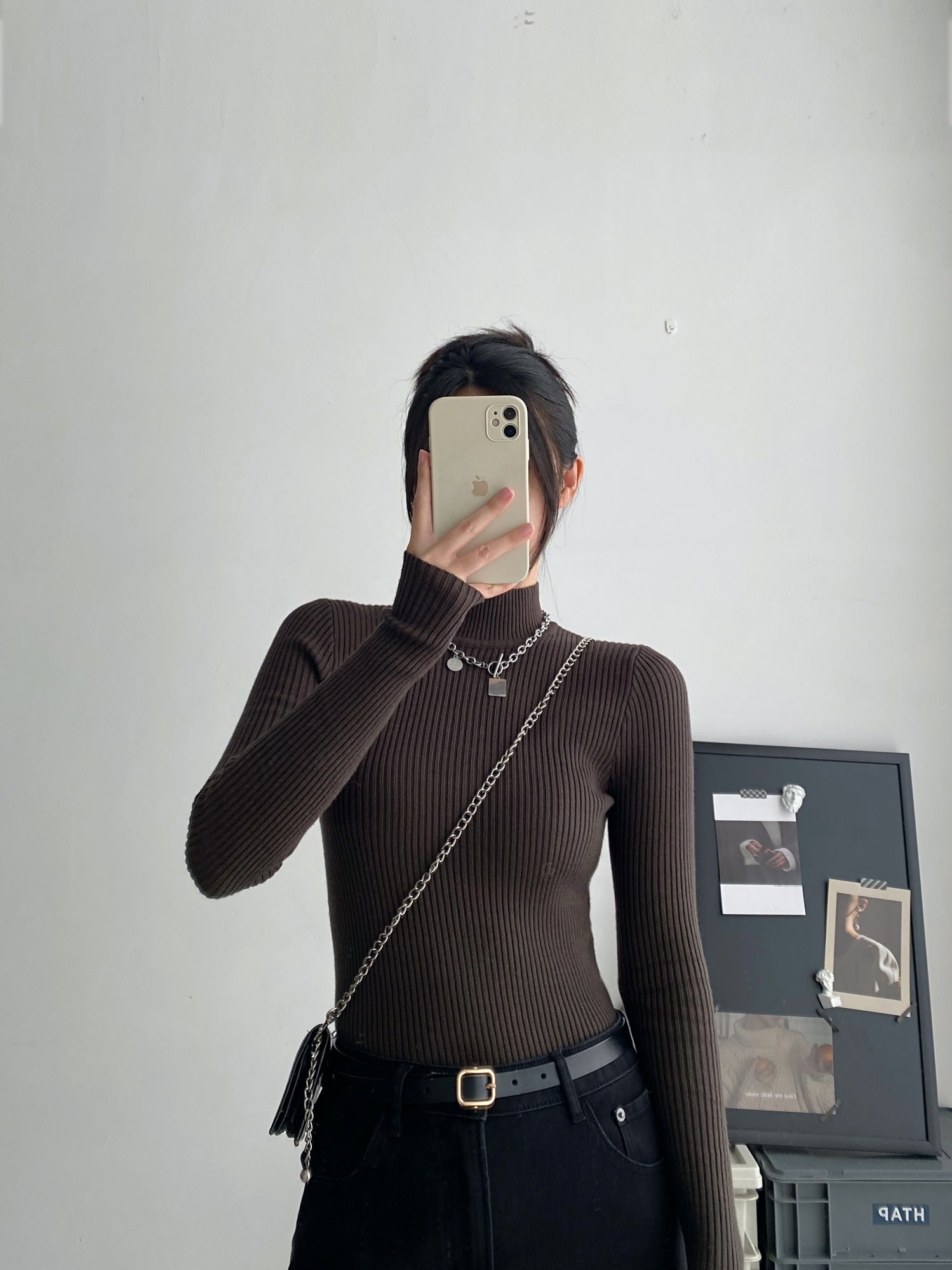 ハーフタートルネックセーター N628