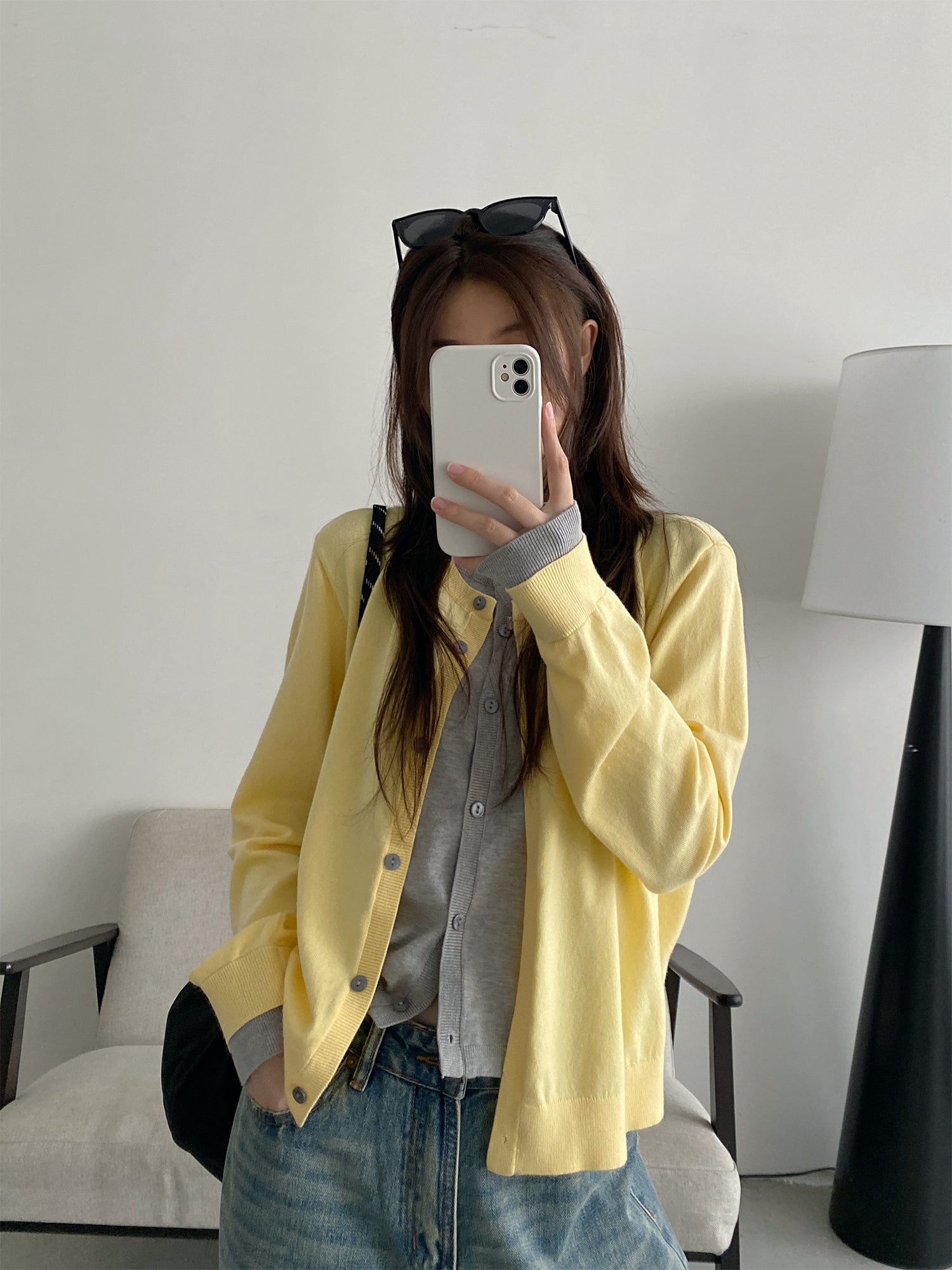 フェイクツーピースカーディガン N578