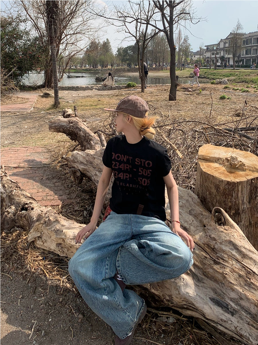 スリムフィッド ナンバープリントT N458