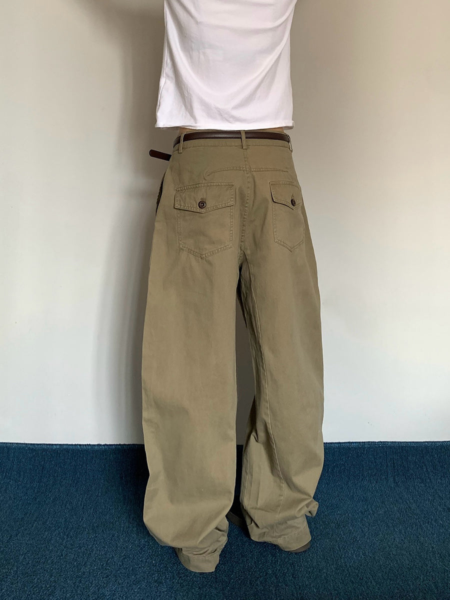 カジュアルワイドレッグパンツ N421