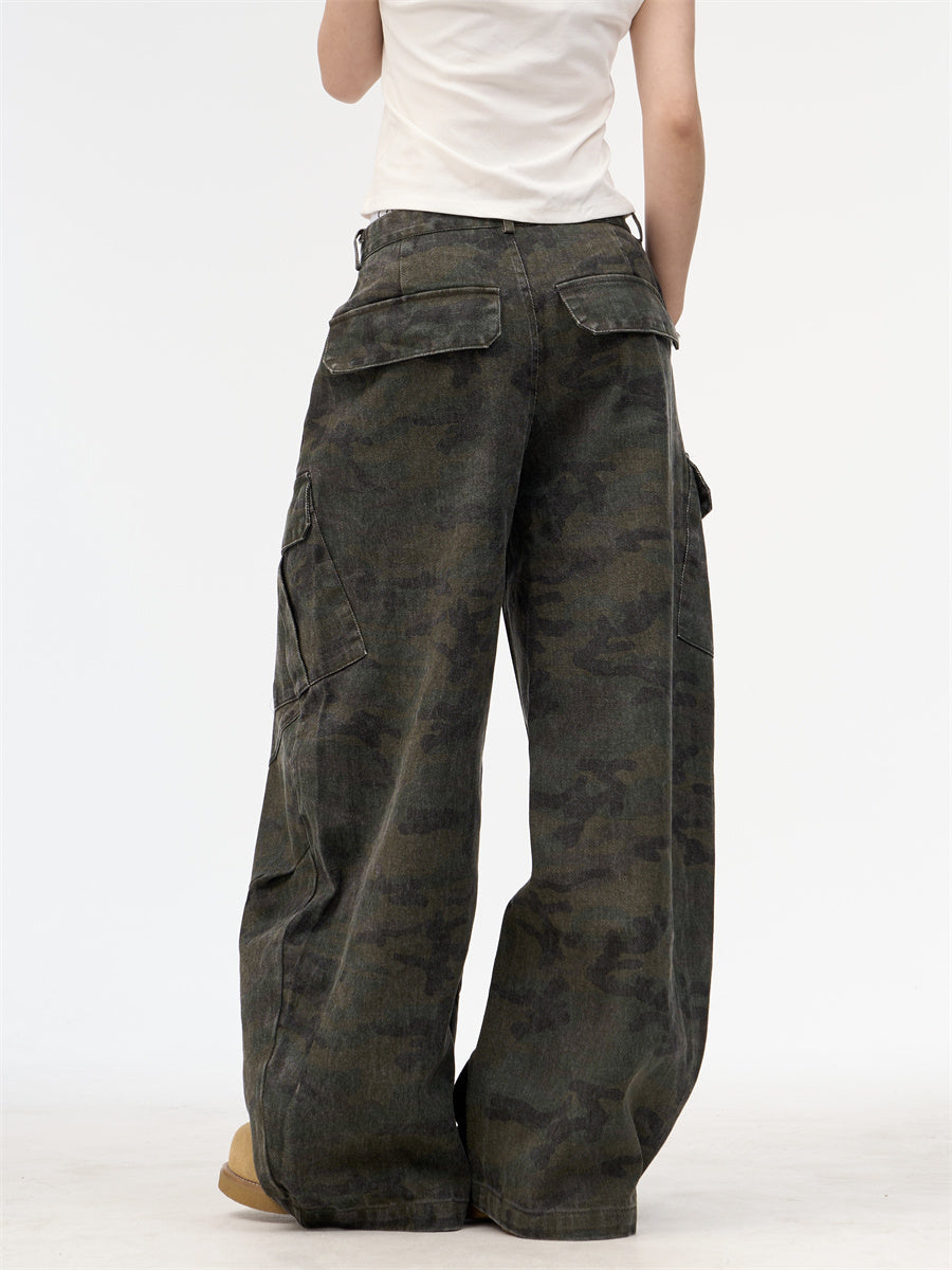 カモフラージュカーゴデニムパンツ N563