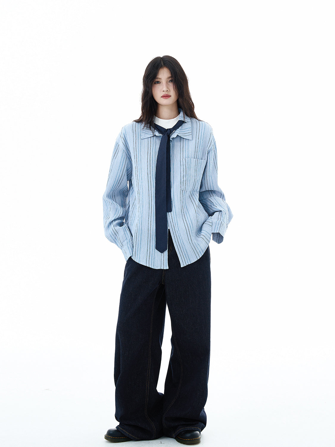 リラックスフィット・タイセットシャツ N545