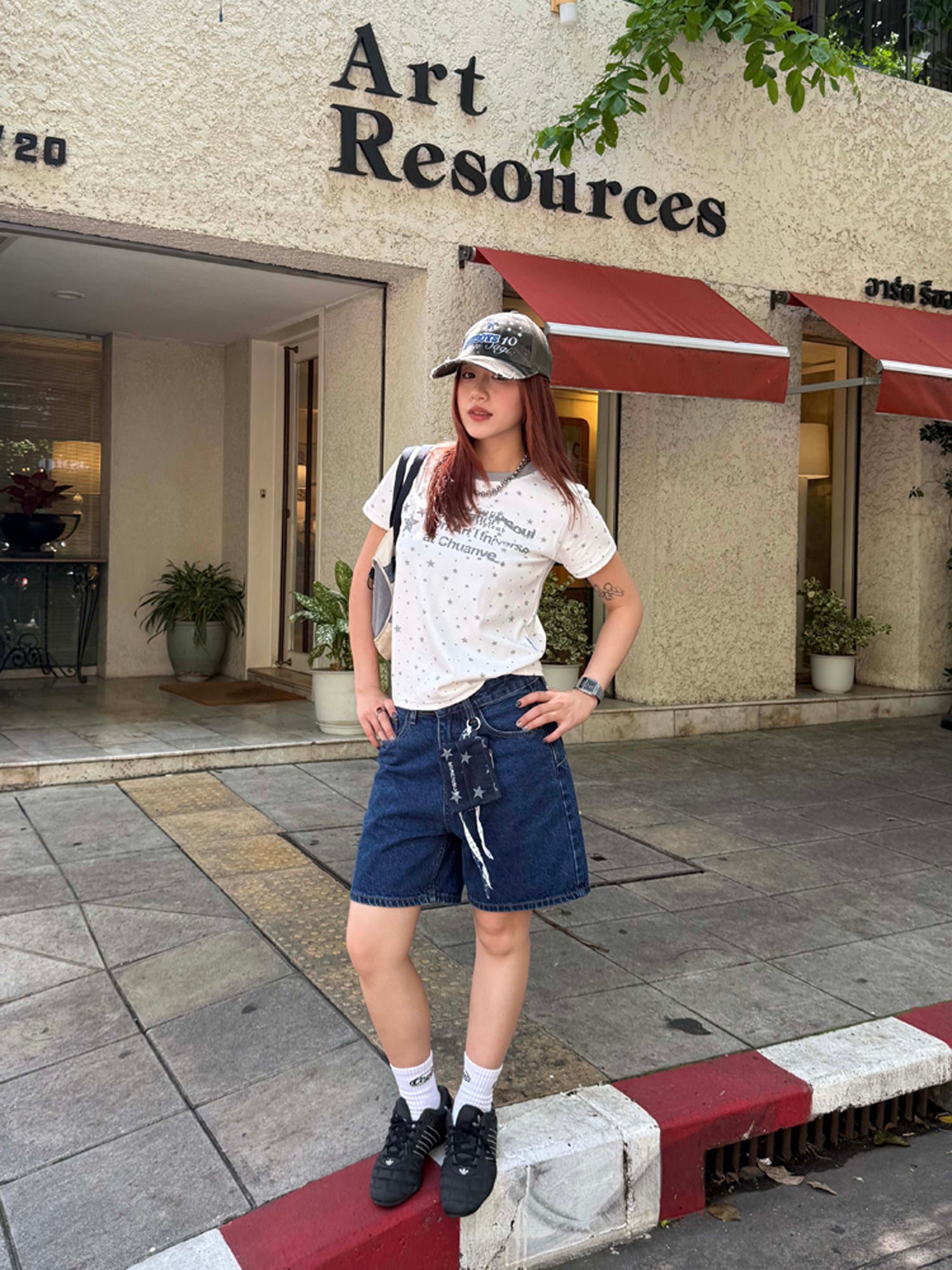 ハイウエストデニムショートパンツ N501