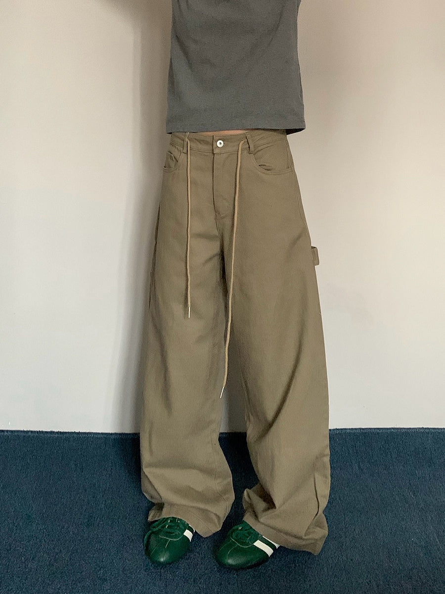 刺繍ワイドレッグパンツ N434