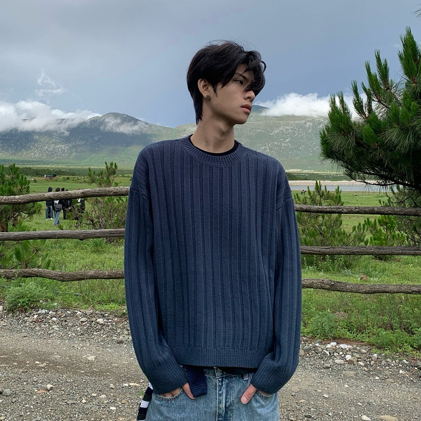 ラウンドネックセーター N555