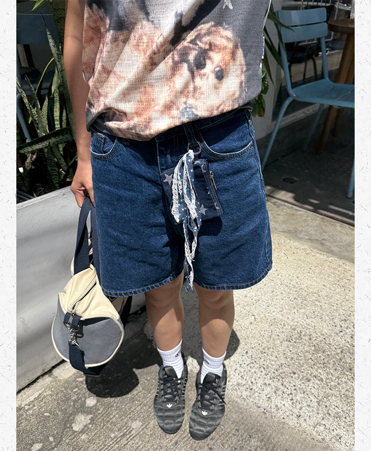 ハイウエストデニムショートパンツ N501