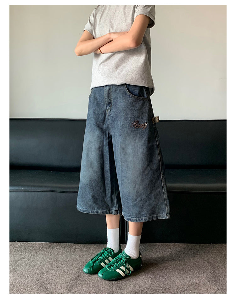 アニマル柄ポケットデニムショーツ N440