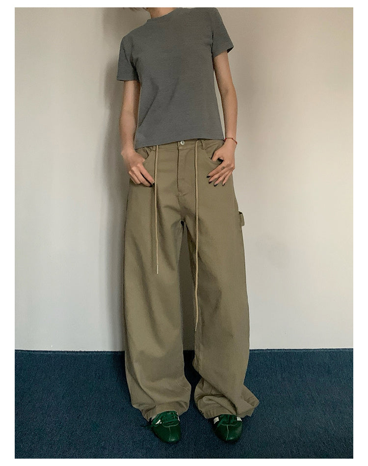 刺繍ワイドレッグパンツ N434