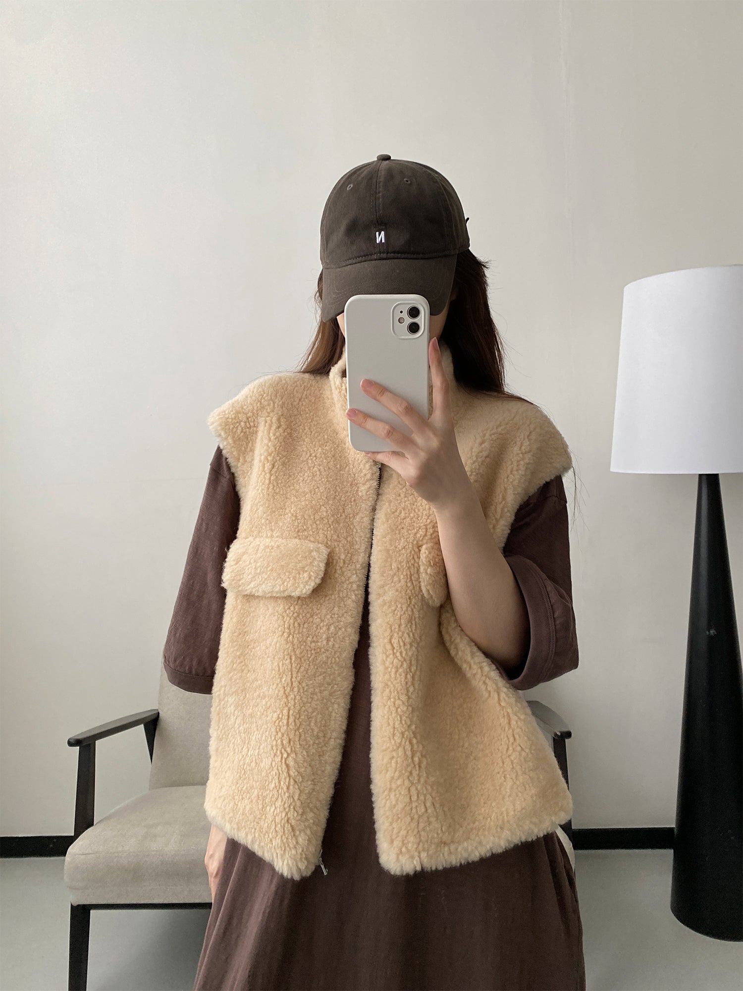 ウールショートベスト N652