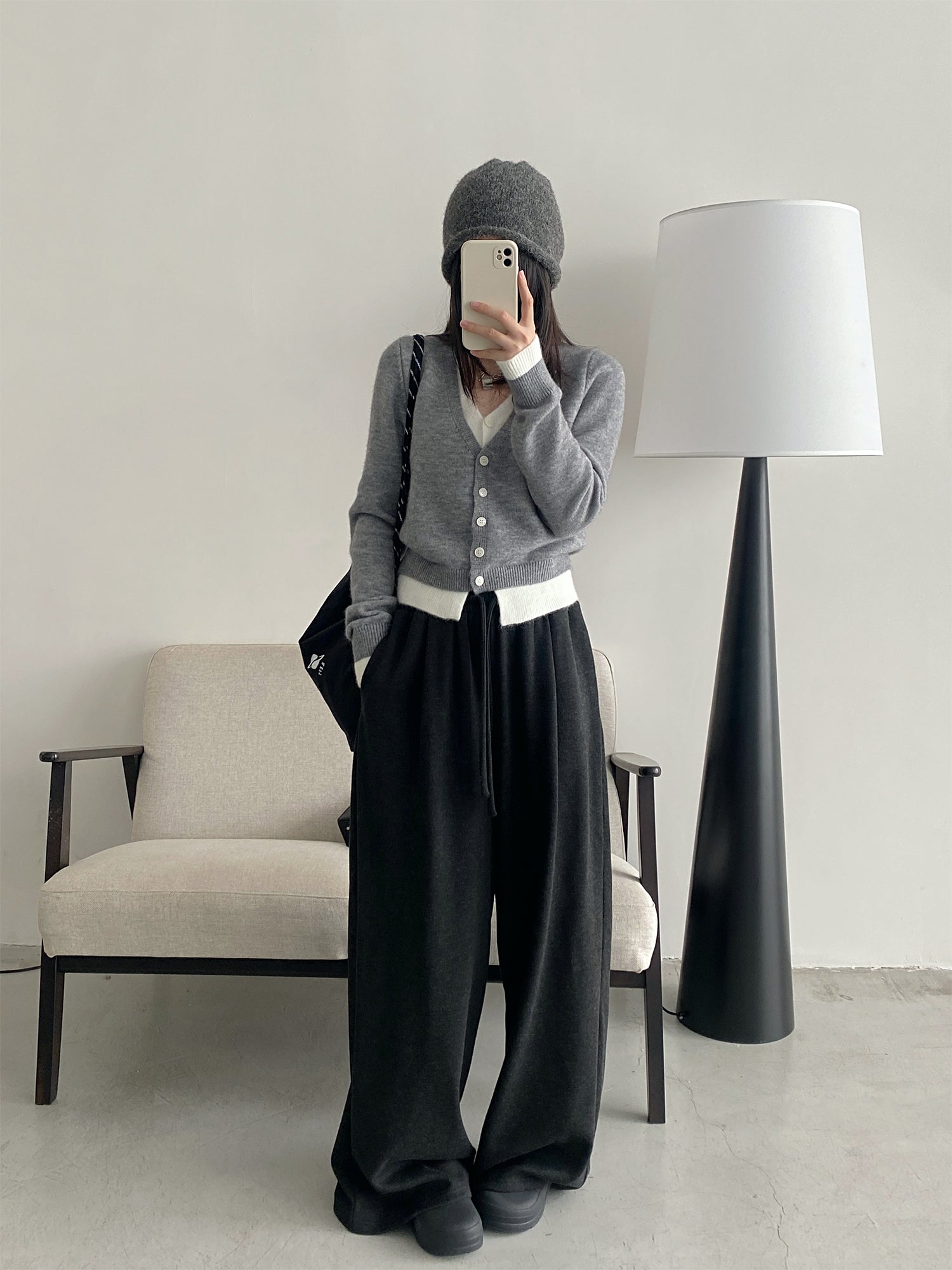 フェイクツーピースニットカーディガン N630