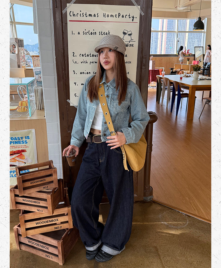 コットン ヒッコリーストライプ ワークジャケット N585