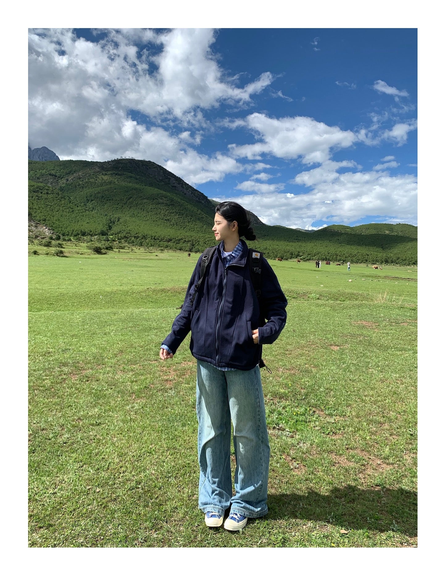 厚手スタンドカラーフリースジャケット N335