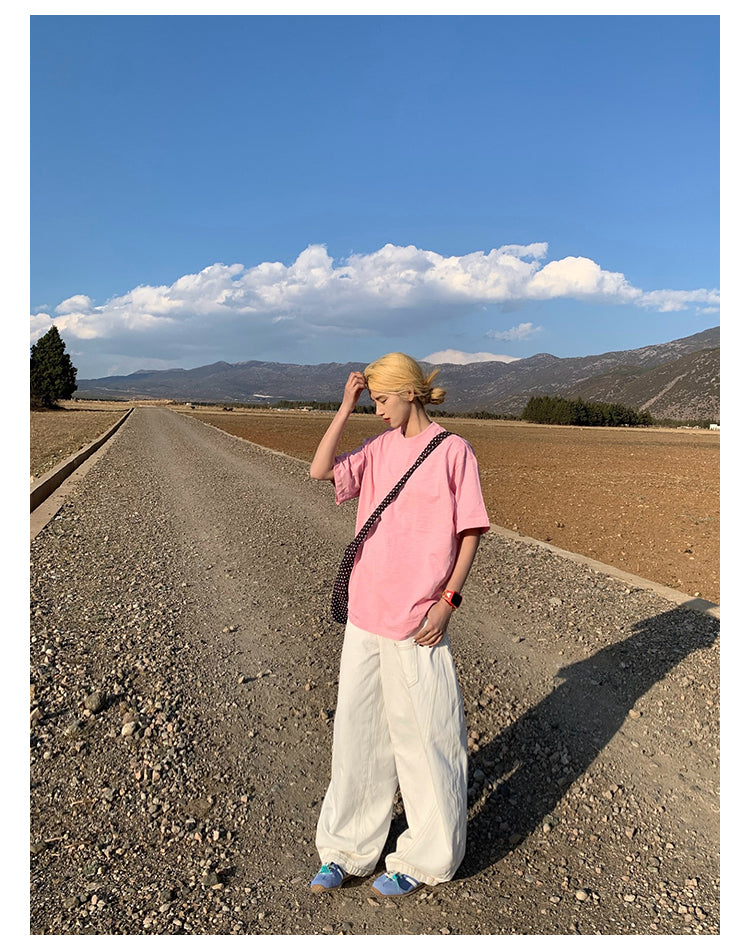 コットン無地半袖Tシャツ ベーシックカット N462