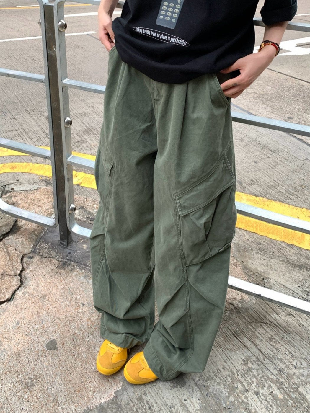 【累計販売300本突破!!】ミリタリーワイドビックポケットパンツ N91