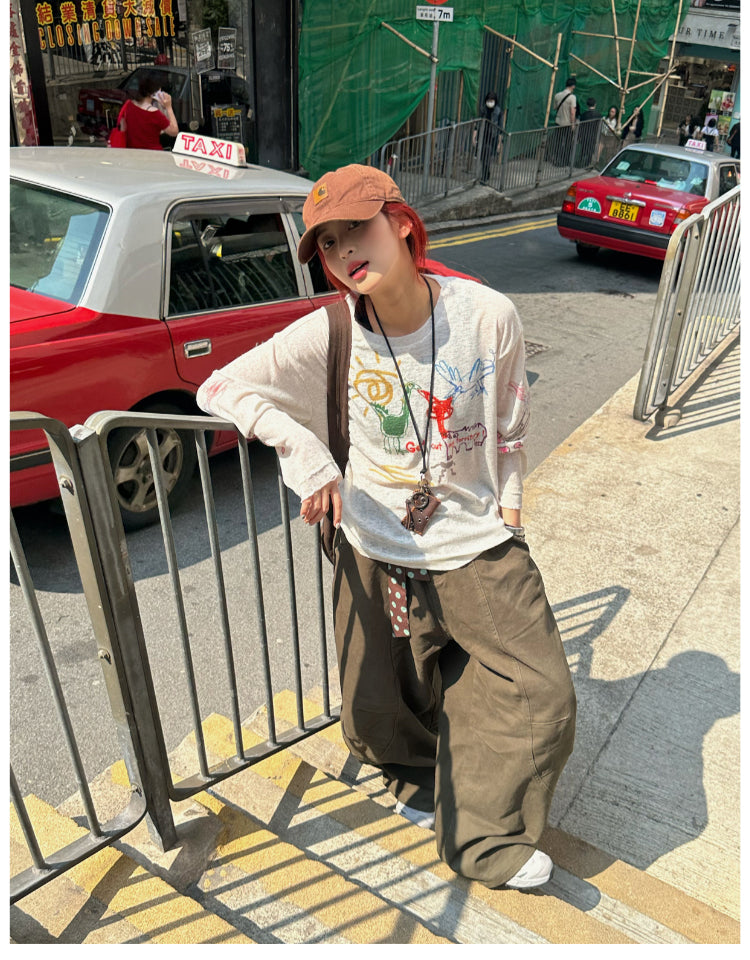 シンプルで着回せる 薄手長袖カットソー きれいめインナー N430