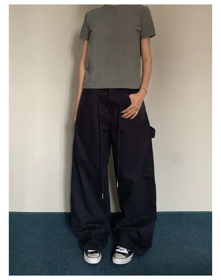 刺繍ワイドレッグパンツ N434