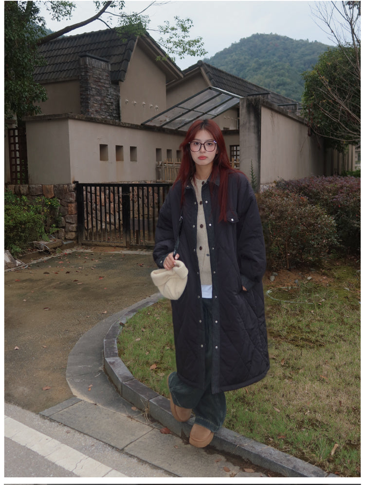 厚手コットンロングコートジャケット N211