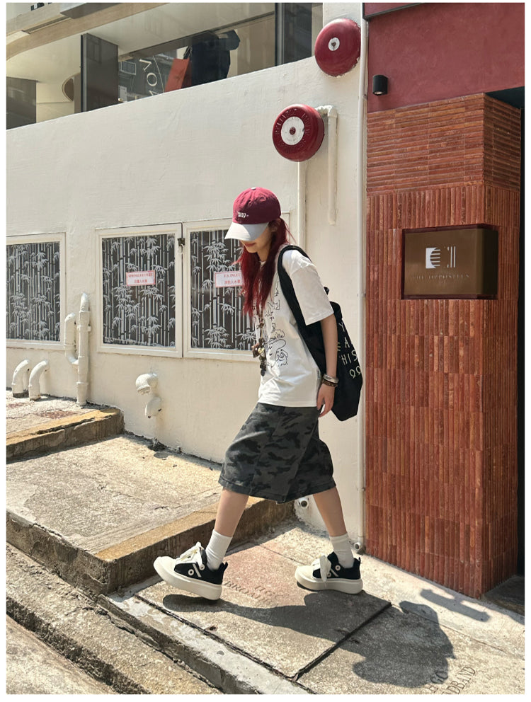 大人カジュアルに映える ロゴプリント半袖Tシャツ 着回し抜群 N428