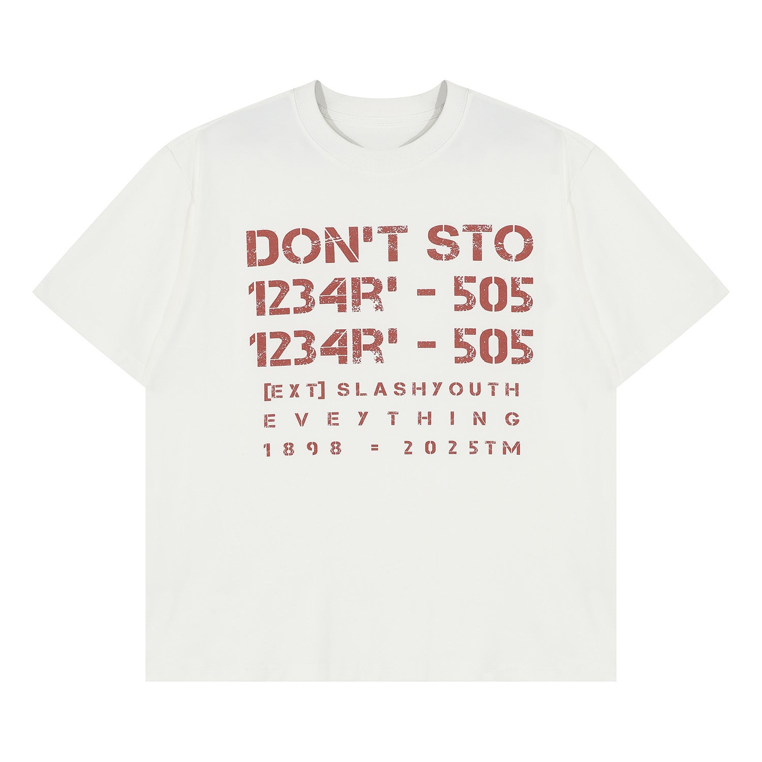 プリント半袖Tシャツ オーバーサイズフィット N463