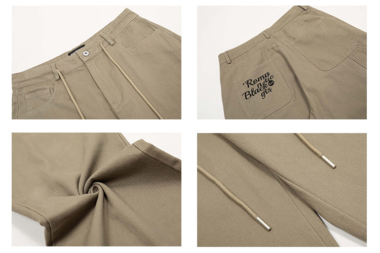 刺繍ワイドレッグパンツ N434