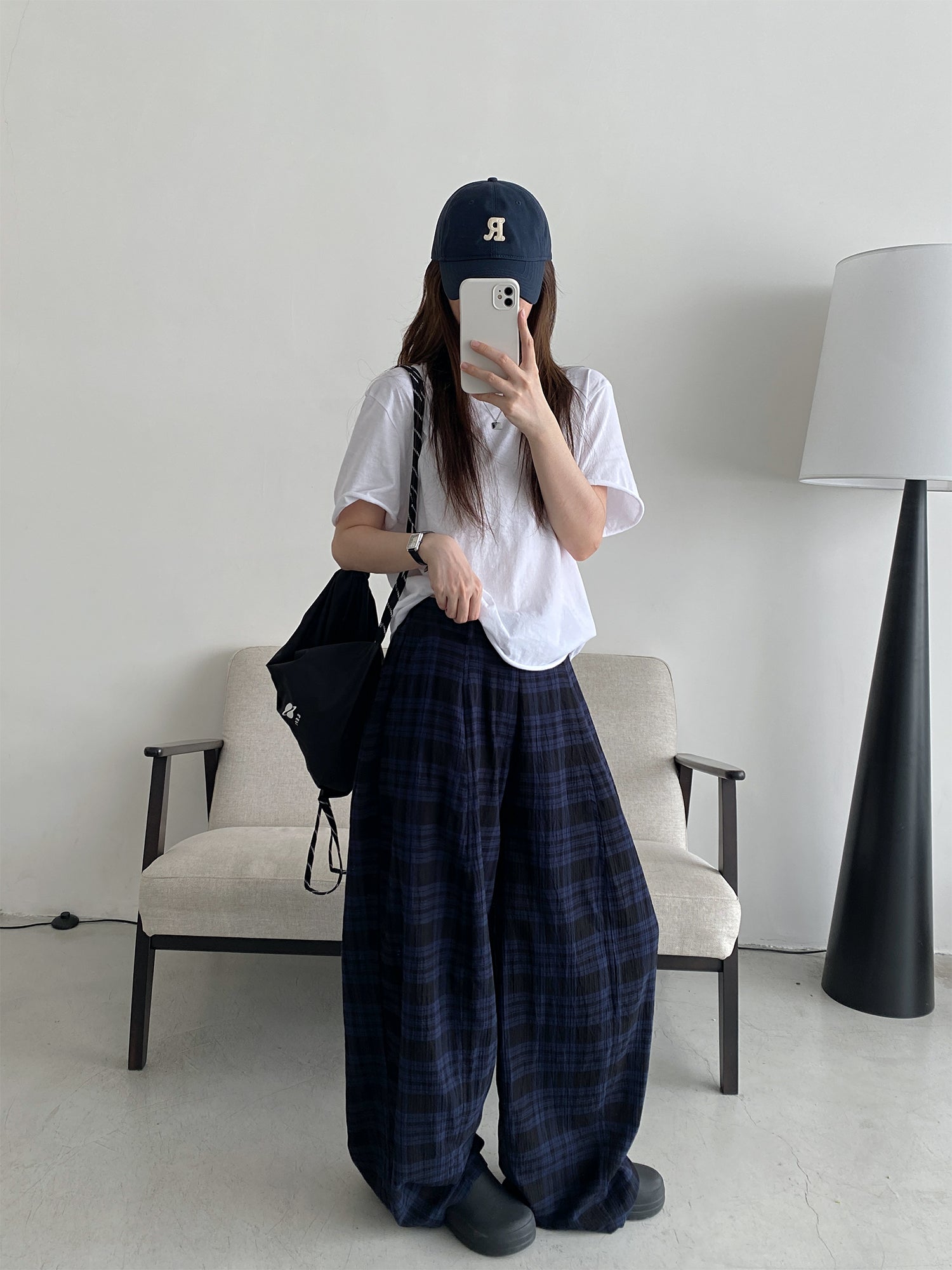 ブラックウォッチ・バルーンワイドパンツ N614