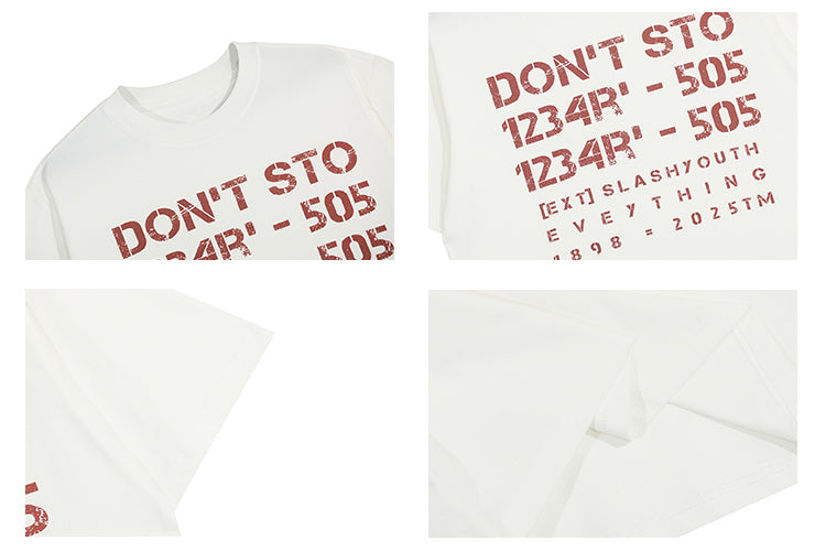 プリント半袖Tシャツ オーバーサイズフィット N463