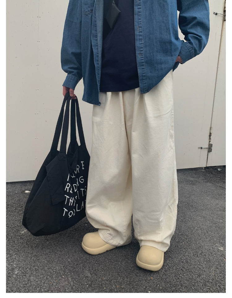 カジュアルワイドコットンパンツ N244