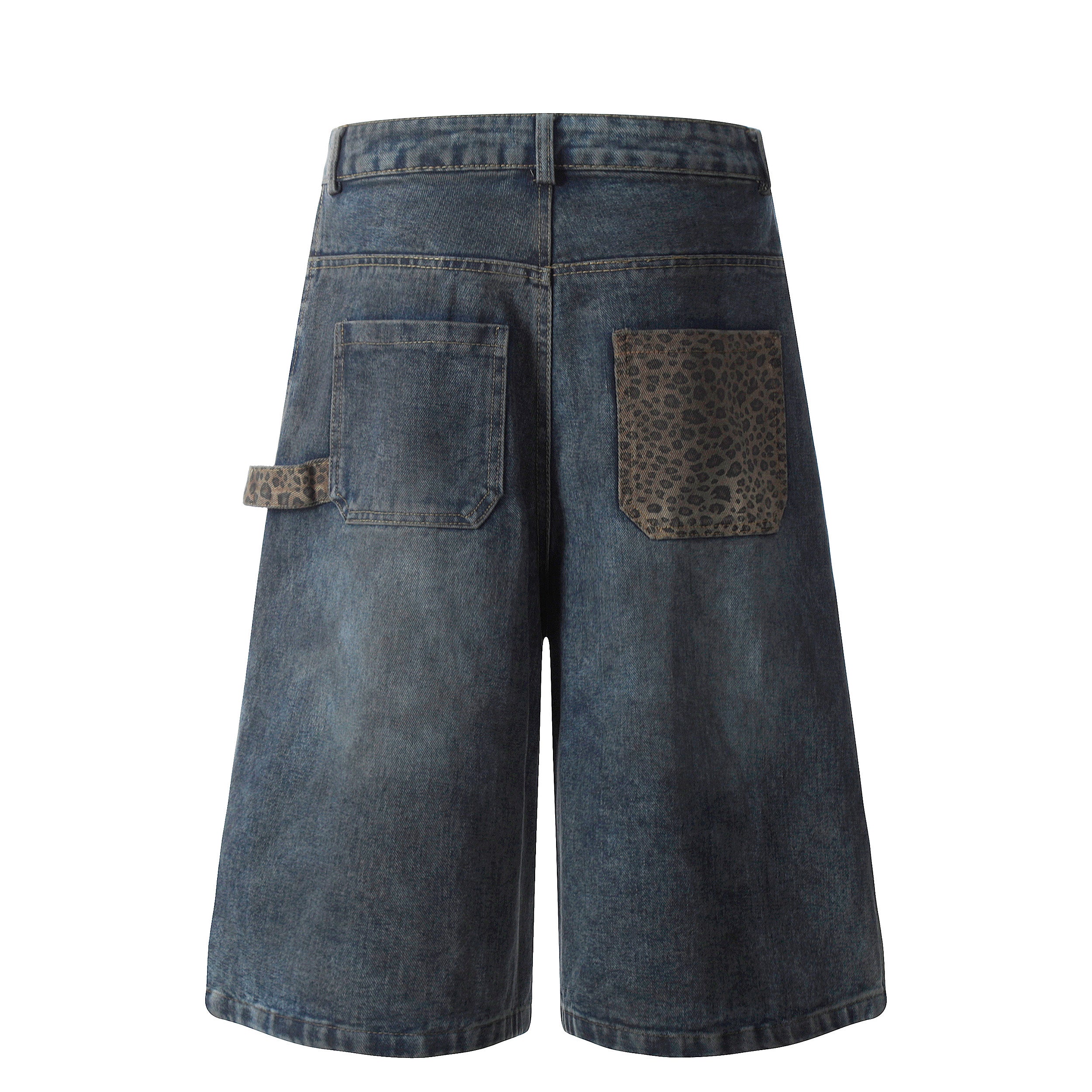 アニマル柄ポケットデニムショーツ N440