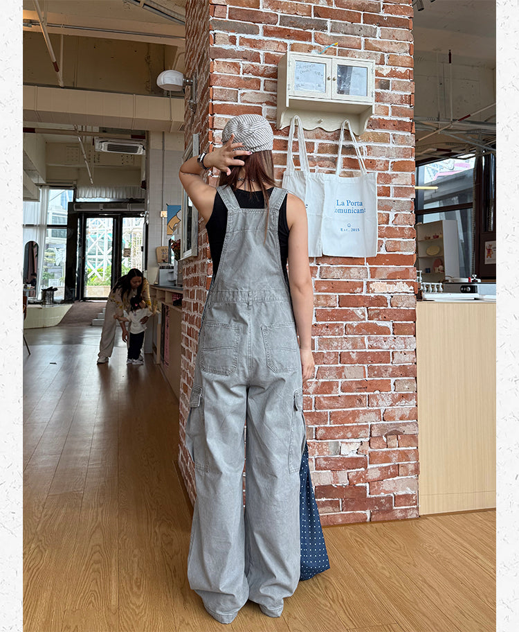 ゆるだぼシルエット カーゴ オーバーオール N583