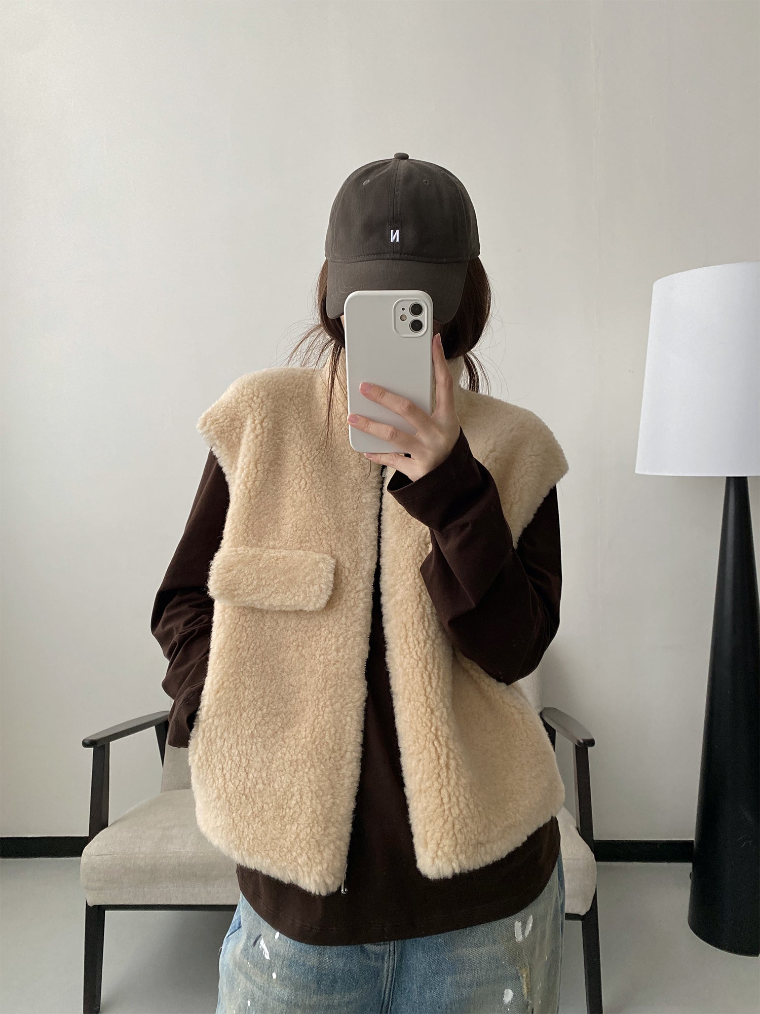 ウールショートベスト N652