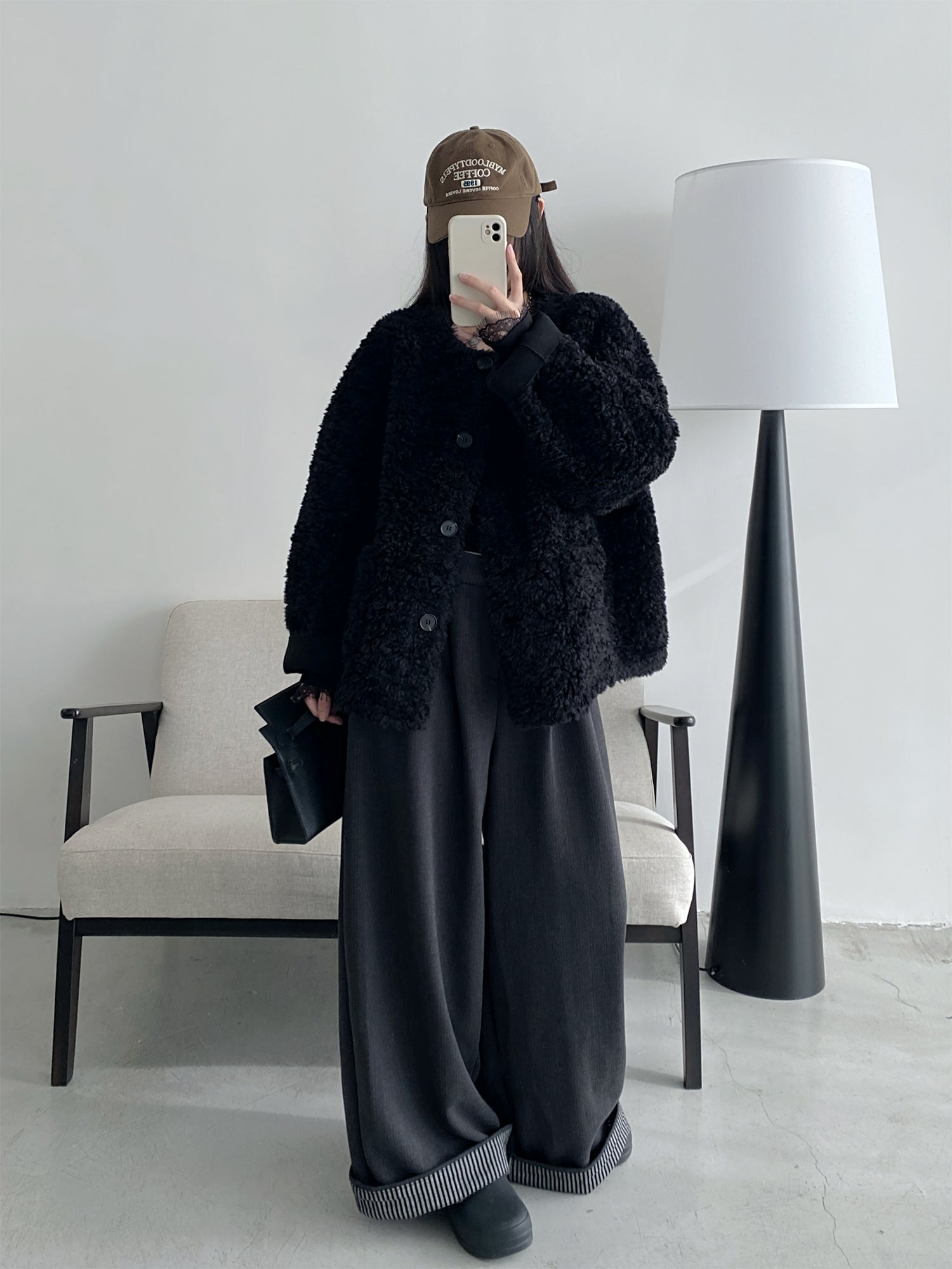 ショートルーズボアコート N901