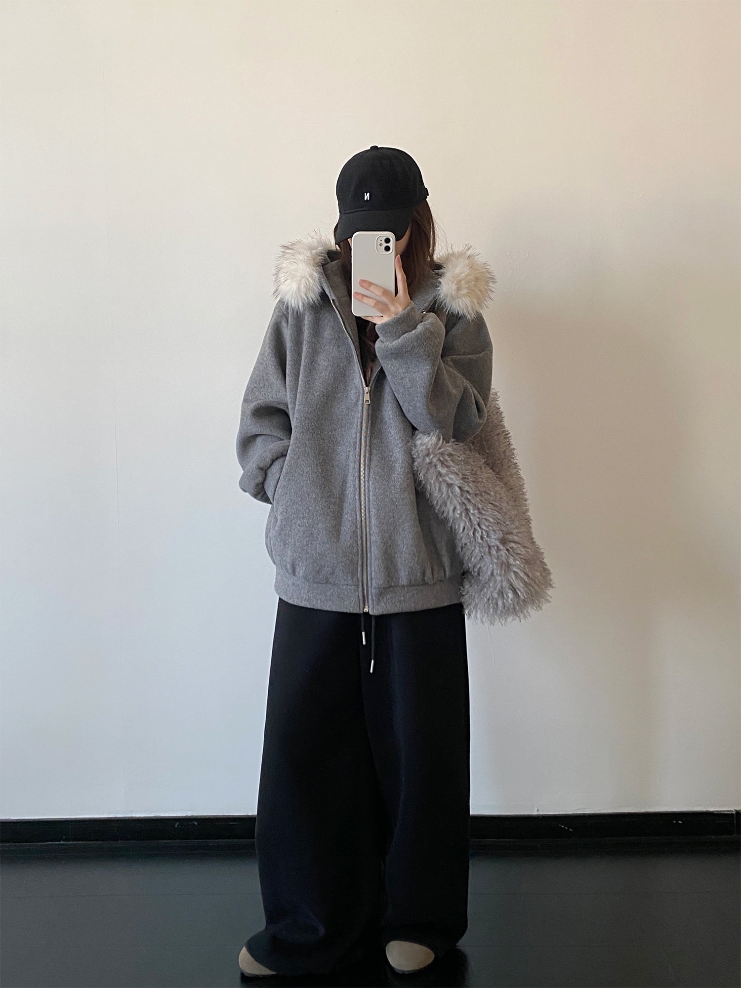 ファースウェットフーディー    N861