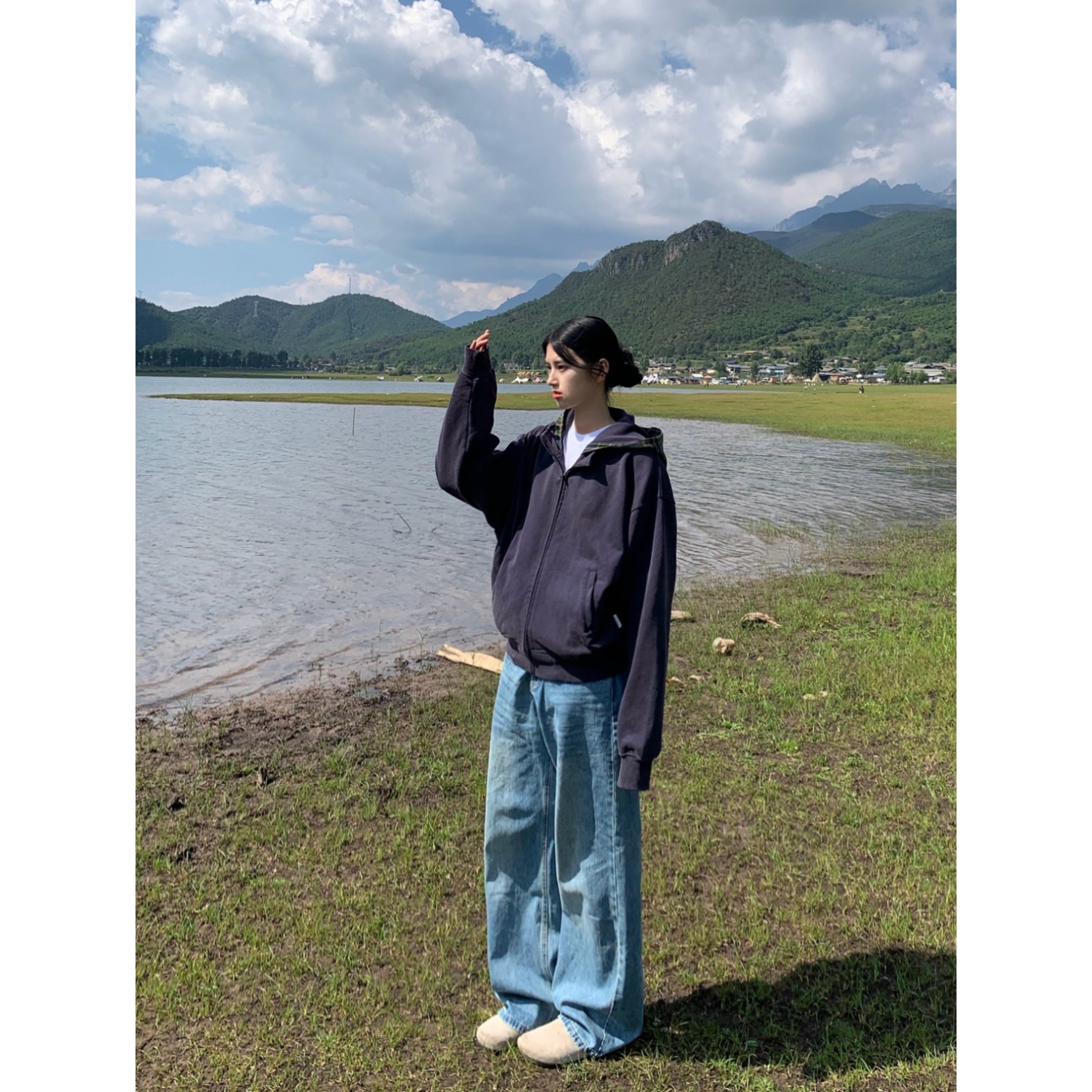 レトロウォッシュフーディ N101