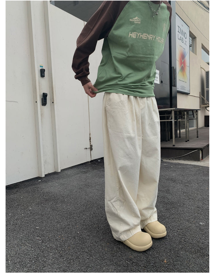 カジュアルワイドコットンパンツ N244