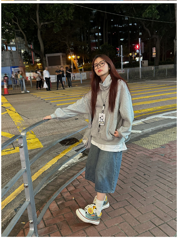 スタンドカラーハーフジップスウェット N138