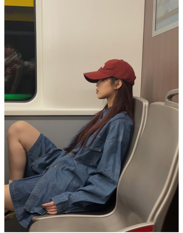 ルーズフィットハーフパンツデニムセットアップ N140