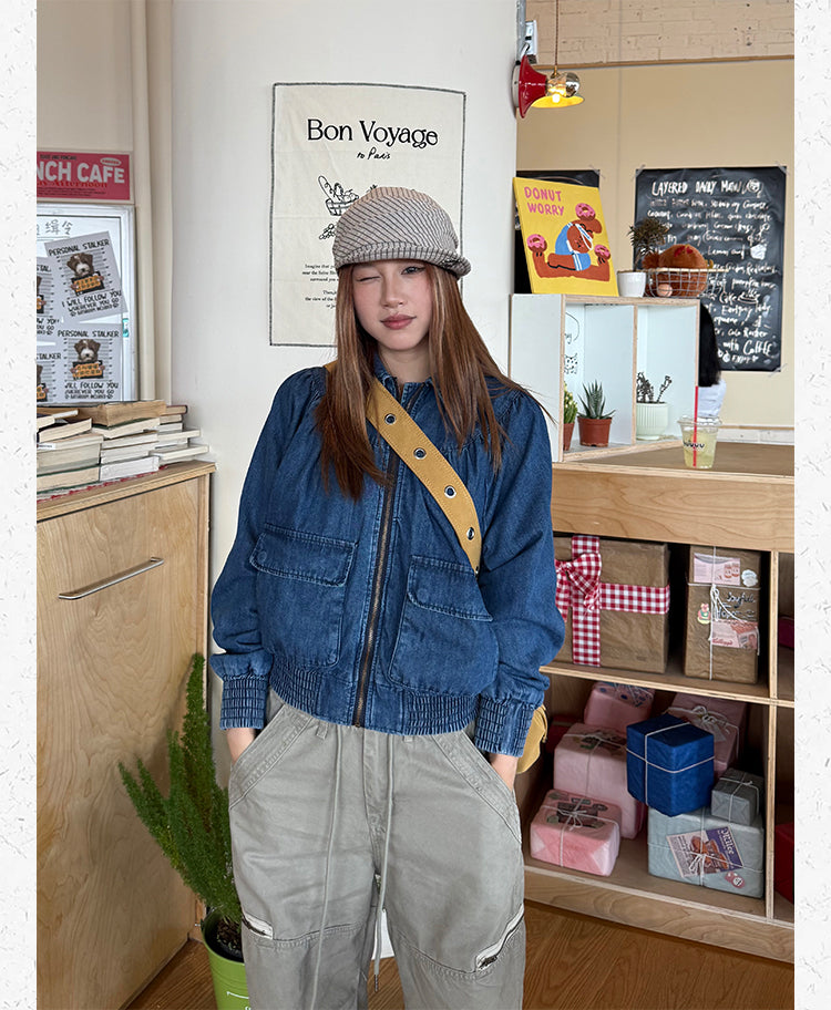 レトロジッパージャケット N636