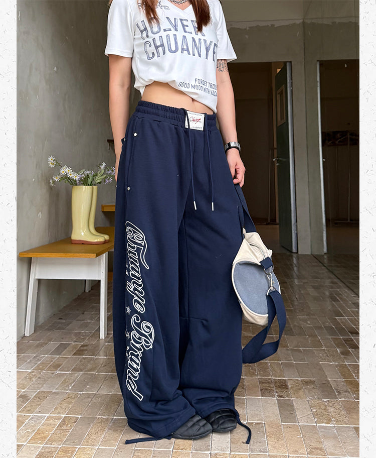 刺繍スウェットパンツ N542